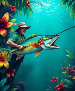 Tropical Deep Water Angler paint by numbers