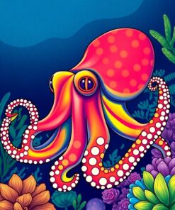 Water Cephalopod Paint Numbers