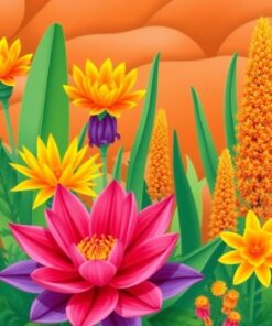 Oasis Flora Paint Numbers