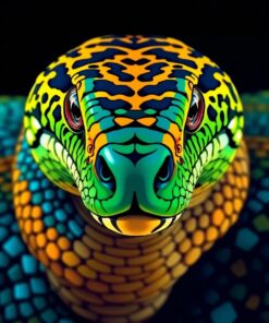 Snake Portrait Paint Numbers