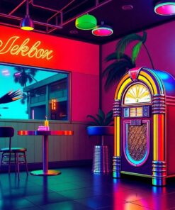 Jukebox Glow Paint Numbers