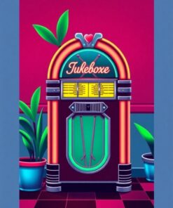 Neon Jukebox Paint Numbers