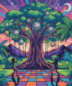 Tropical Disco Banyan Nights Paint By Numbers