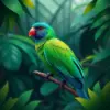Tropical Emerald Canopy Bird paint by numbers