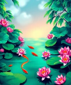 Koi Pond Paint Numbers