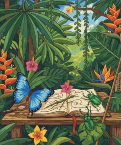 Tropical Entomologist Cursive Journal Paint By Numbers