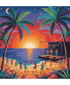 Tropical Evening Concert Poster Paint By Numbers