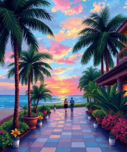 Evening Promenade Paint Numbers