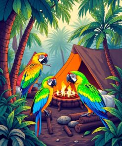 Macaw Camp Paint Numbers