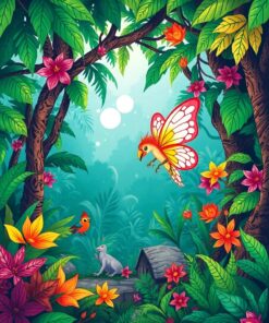 Jungle Hideaway Paint Numbers