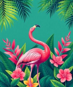 Plastic Flamingo Paint Numbers