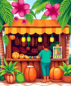 Coconut Stand Paint Numbers