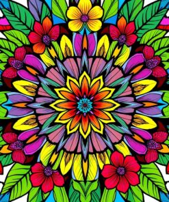 Radial Pattern Paint Numbers