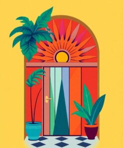 Sunburst Door Paint Numbers