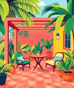 Vintage Patio Paint Numbers