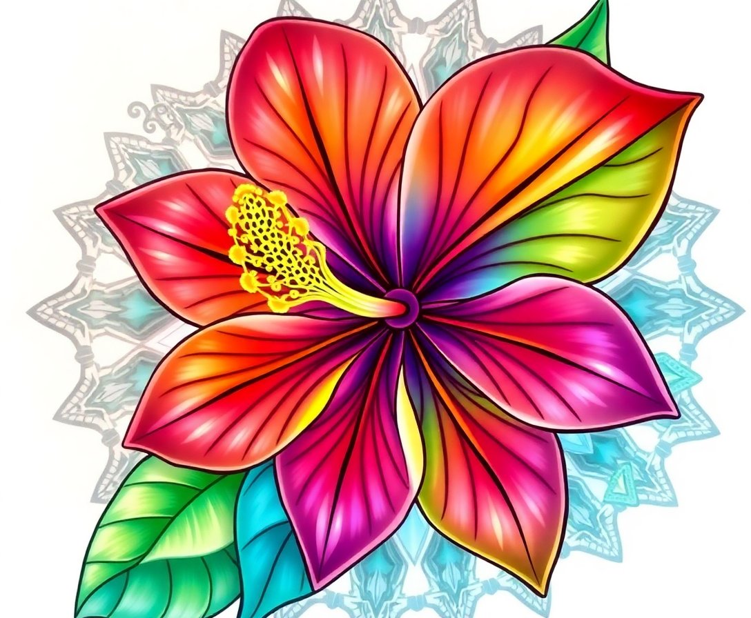tropical-glass-hibiscus-mandala-paint-by-numbers-kit