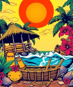 Tropical Golden Era Loot Paint By Numbers