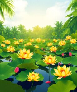 Lotus Pond Paint Numbers