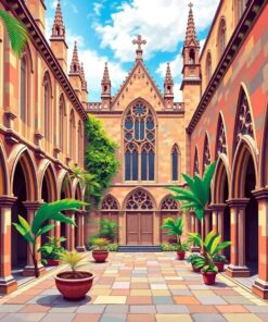 Abbey Courtyard Paint Numbers