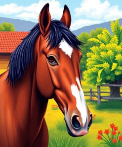 Horse Portrait Paint Numbers