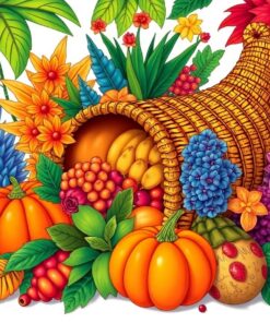 Harvest Cornucopia Paint Numbers