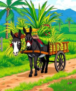 Donkey Cart Paint Numbers