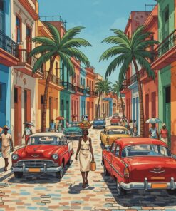 Tropical Heat Havana Streets Paint By Numbers