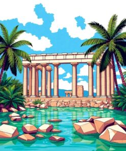 Temple Tides Paint Numbers