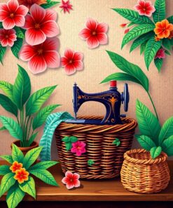 Sewing Basket Paint Numbers