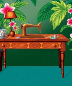 Tropical Heritage Sewing Desk Paint By Numbers