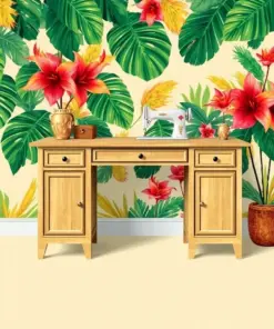 Tropical Heritage Sewing Desk Paint By Numbers