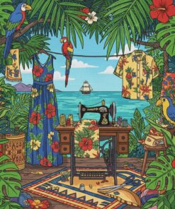 Tropical Heritage Tailor Nook Paint By Numbers