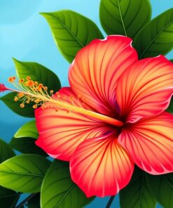 Tropical Hibiscus Classical Still Paint By Numbers