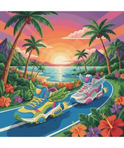Tropical Highway Sneaker Cruise Paint By Numbers