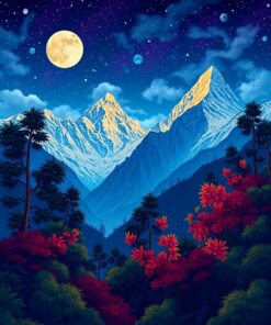 Himalayan Nightfall Paint Numbers