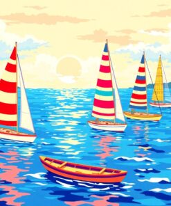 Holiday Sailboats Paint Numbers