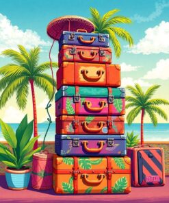 Baggage Stack Paint Numbers