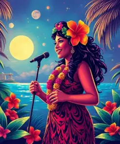 Tropical Hula Night Sounds Paint By Numbers