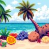 Tropical Island Beach Finds Paint By Numbers