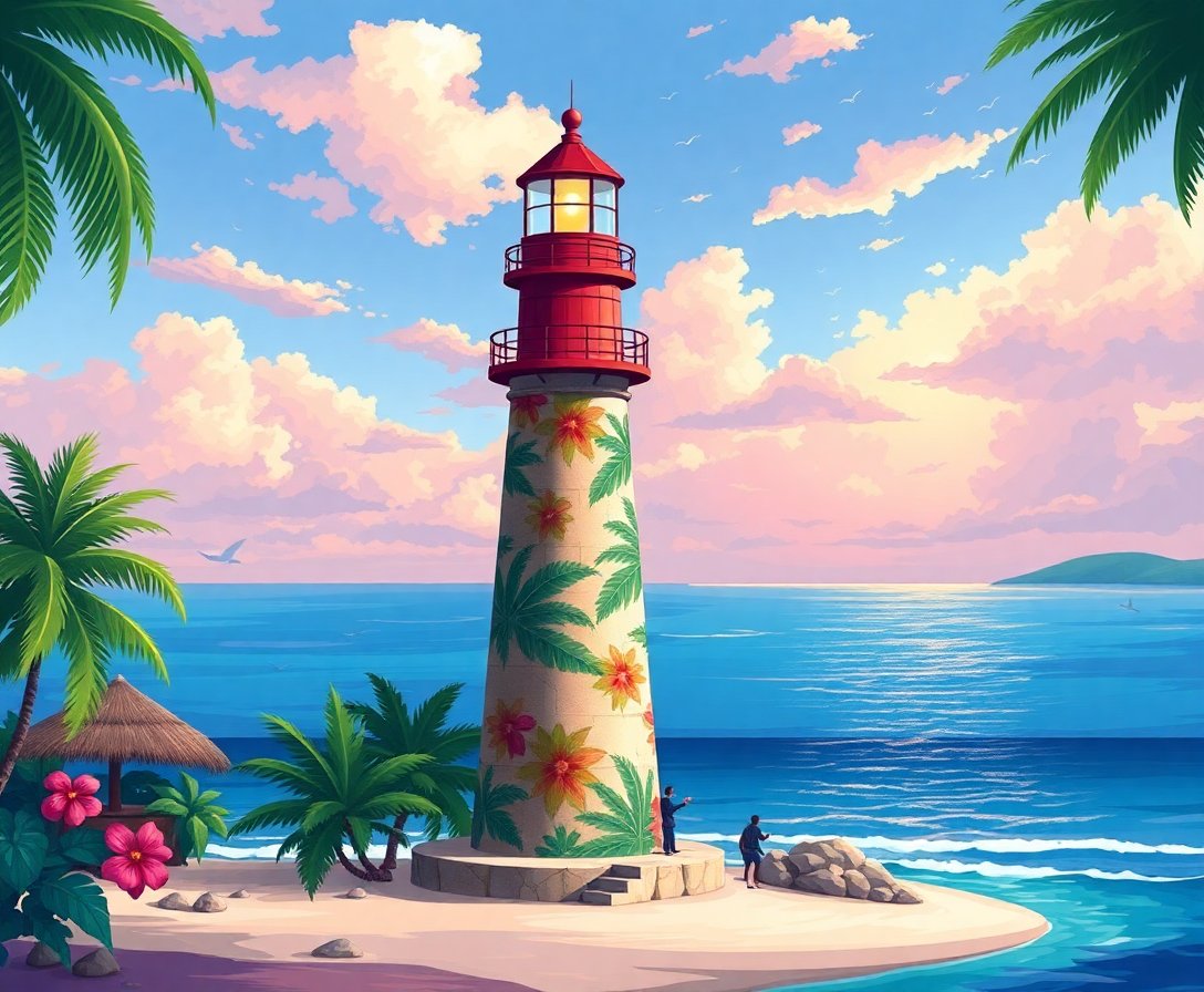 tropical-island-beacon-paint-by-numbers-kit-realistic-art