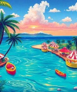 Tropical Island Carnival Route Paint By Numbers