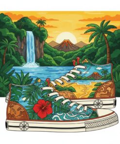 Tropical Island Explorer Sneakers Paint By Numbers