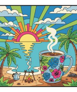 Tropical Island Morning Roast Paint By Numbers