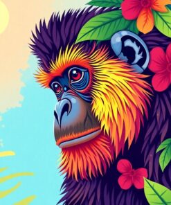 Tropical Island Primate Melody Paint By Numbers