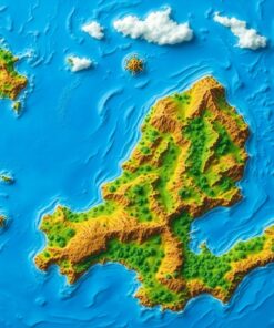 Relief Map Paint Numbers