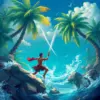 Tropical Island Sword Duel Paint By Numbers