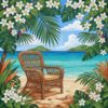 Tropical Jasmine Wicker Seat Paint By Numbers