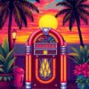 Jukebox Sunset Paint Numbers