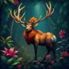 Tropical Jungle Monarch Elk Paint By Numbers