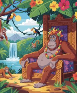 Tropical King Louie Retreat Paint By Numbers